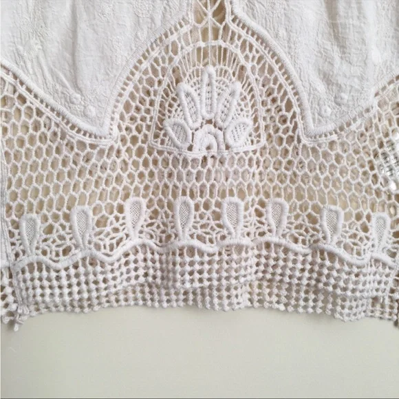 Lace Bohemian Crochet Knit Blouse - Picture 3 of 5
